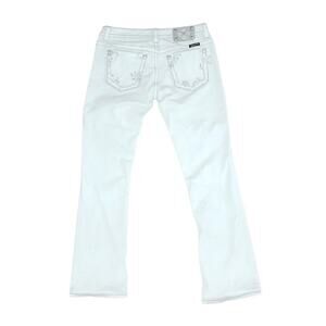 Miss Me Jeans Bootcut Embellished Rhinestone White Womens 30